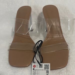 Zara clear sandals new size 37